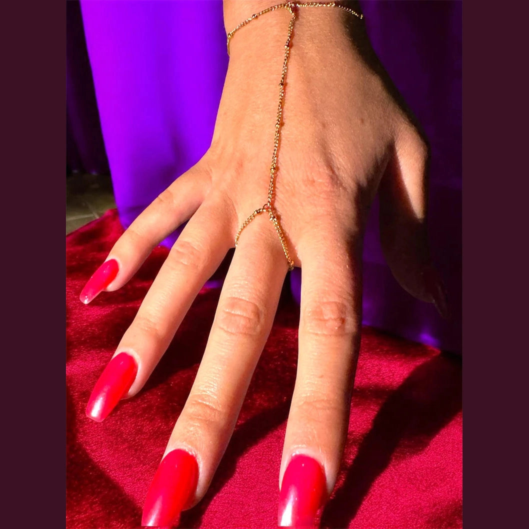 Hand Chain Bracelet with Finger Loop